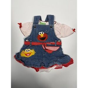 Vintage 90s Sesame Street Elmo and Zoe Two Piece Set Size 12M